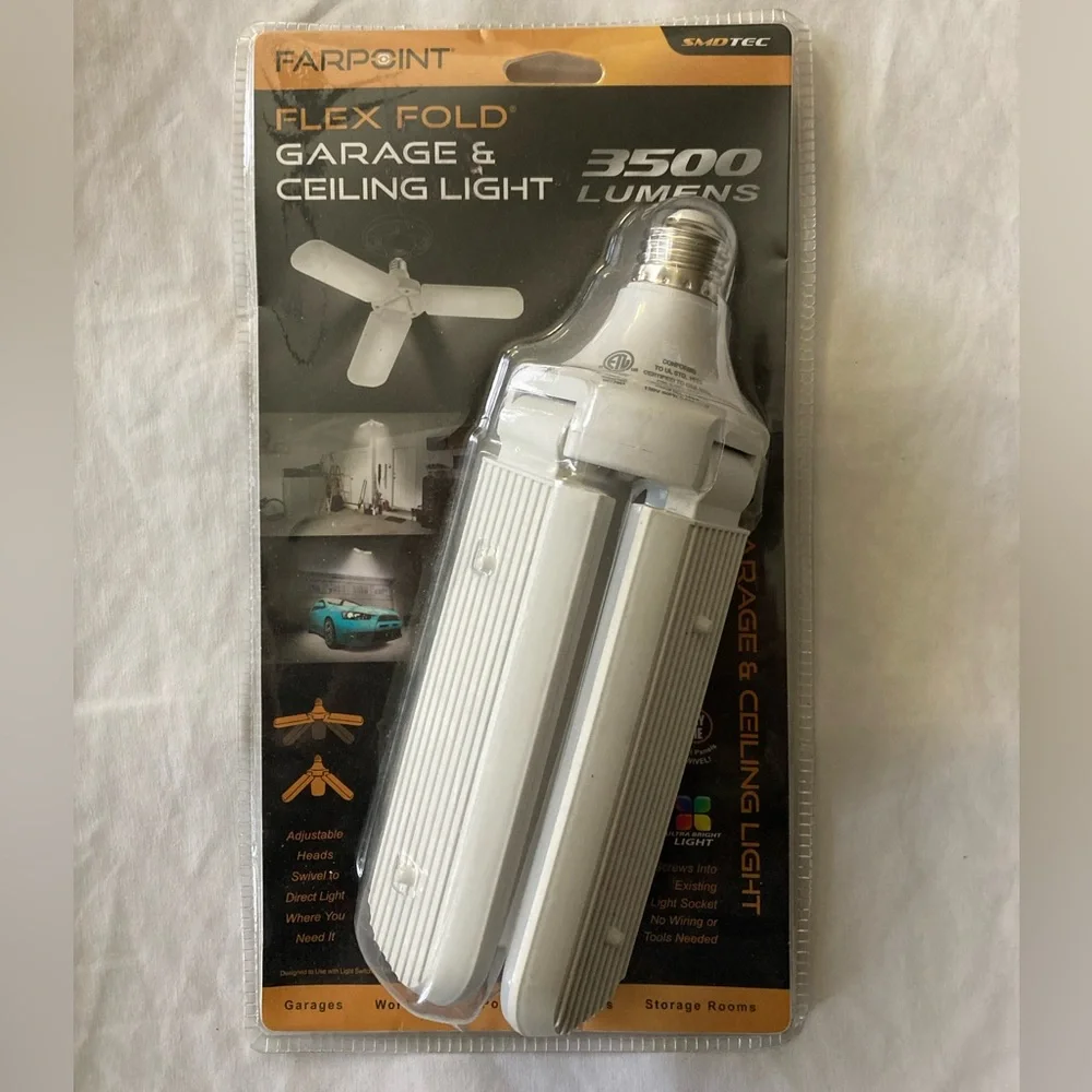 Farpoint Flex Fold Garage & Ceiling Light